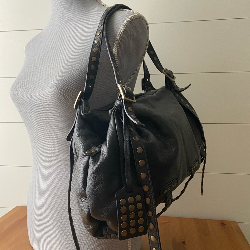 Be & D studded satchel handbag